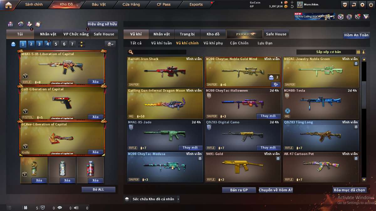 shop acc cf uy tin gia re